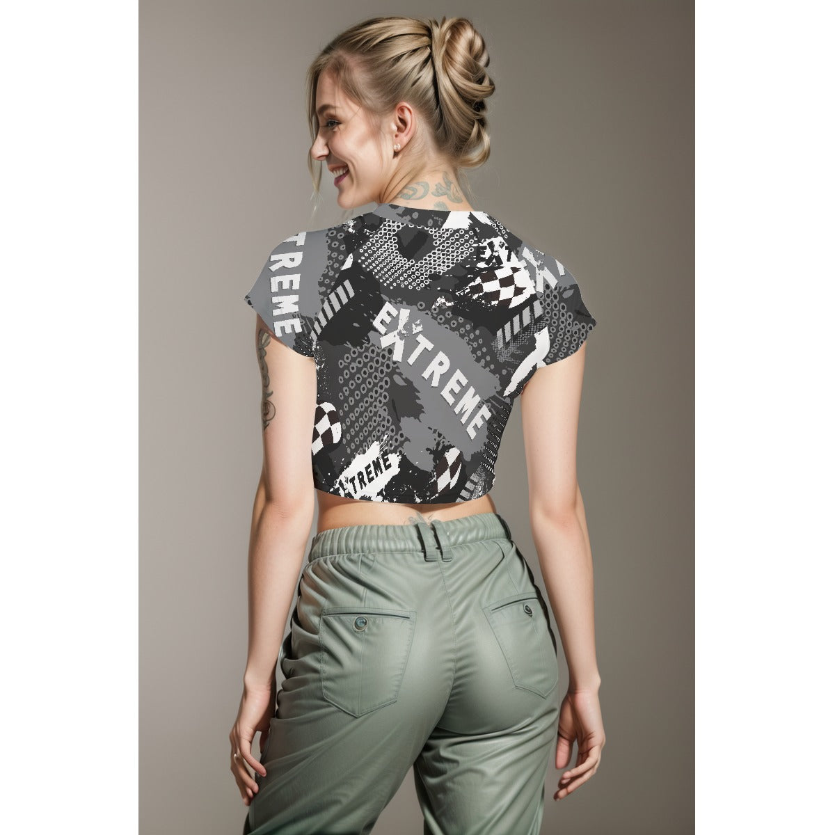 All-Over Print Women's Raglan Cropped T-shirt