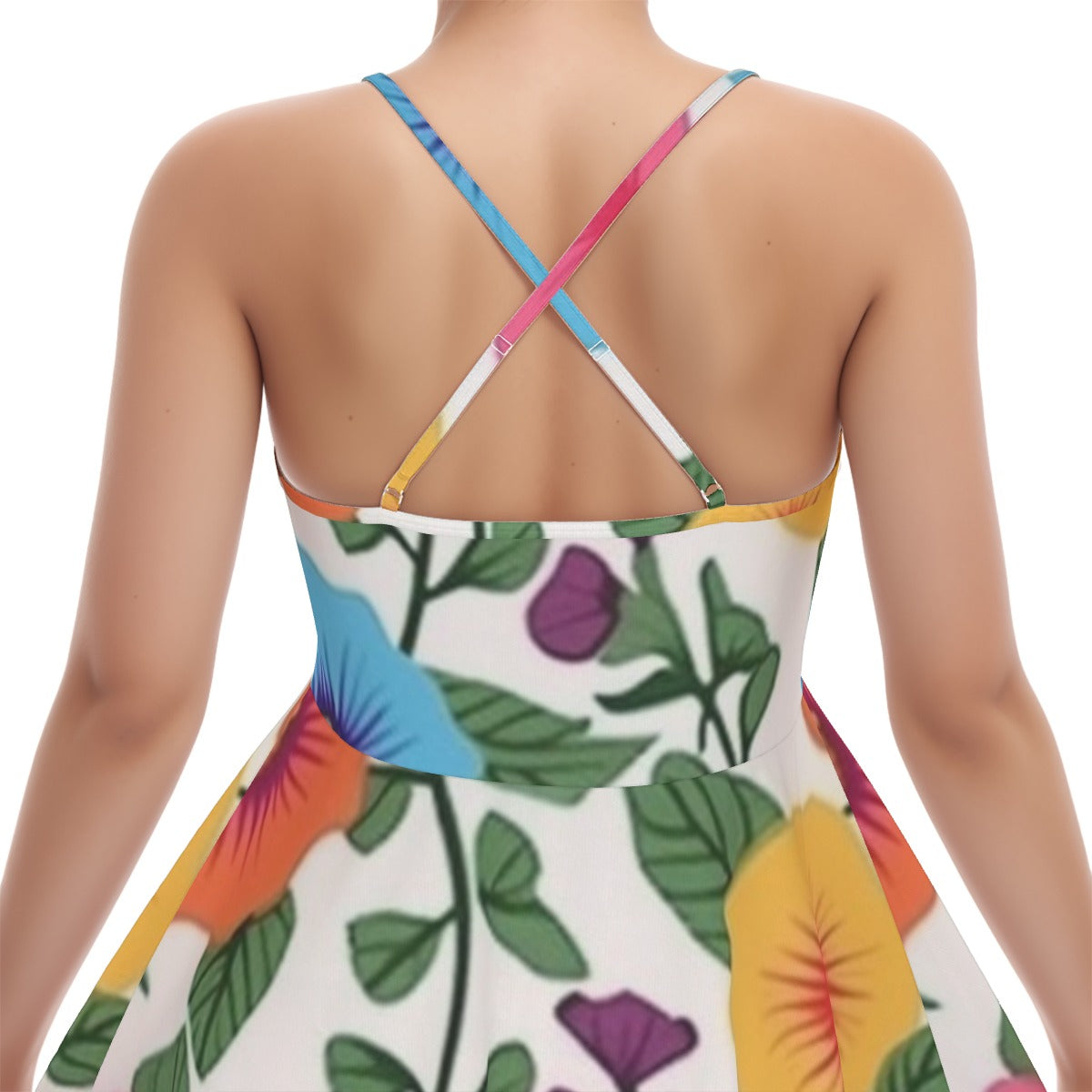 All-Over Print Women‘s Cross Cami Dress