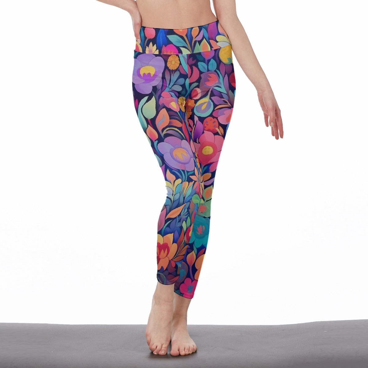 All-Over Print Women's High Waist Leggings | Side Stitch Closure