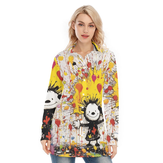 All-Over Print Women's Long Shirt