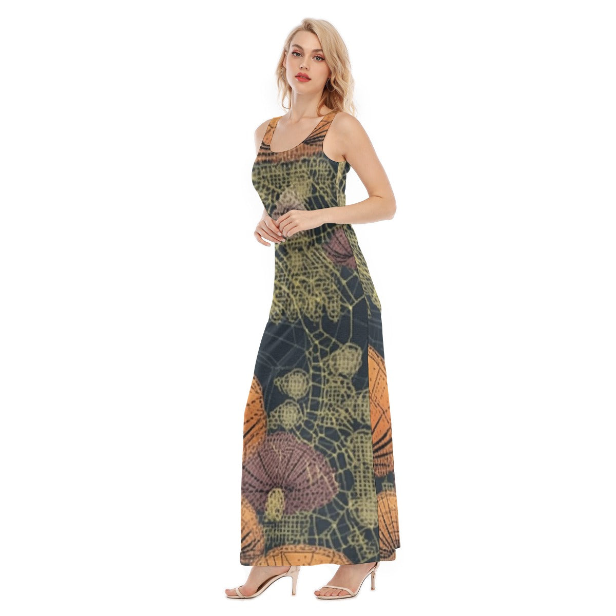 All-Over Print Women's Vest Dress | Length To Ankle