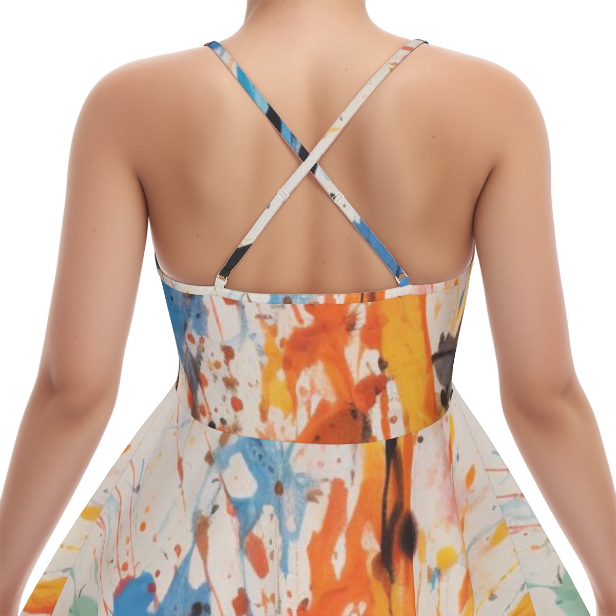 All-Over Print Women‘s Cross Cami Dress