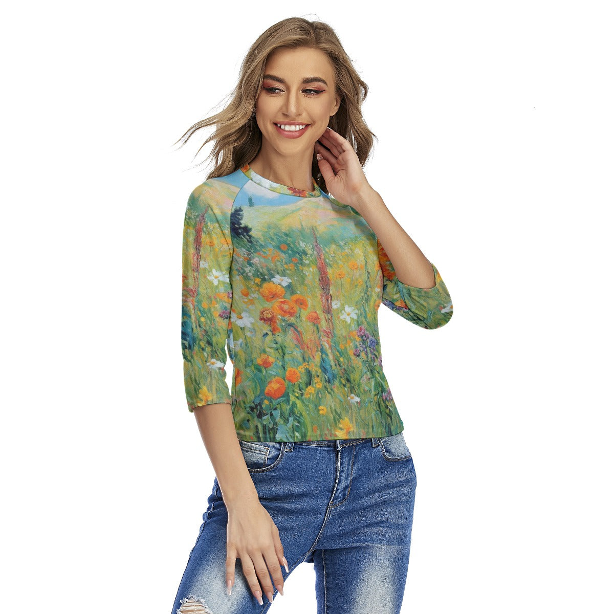 All-Over Print Women's Raglan Sleeves T-shirts