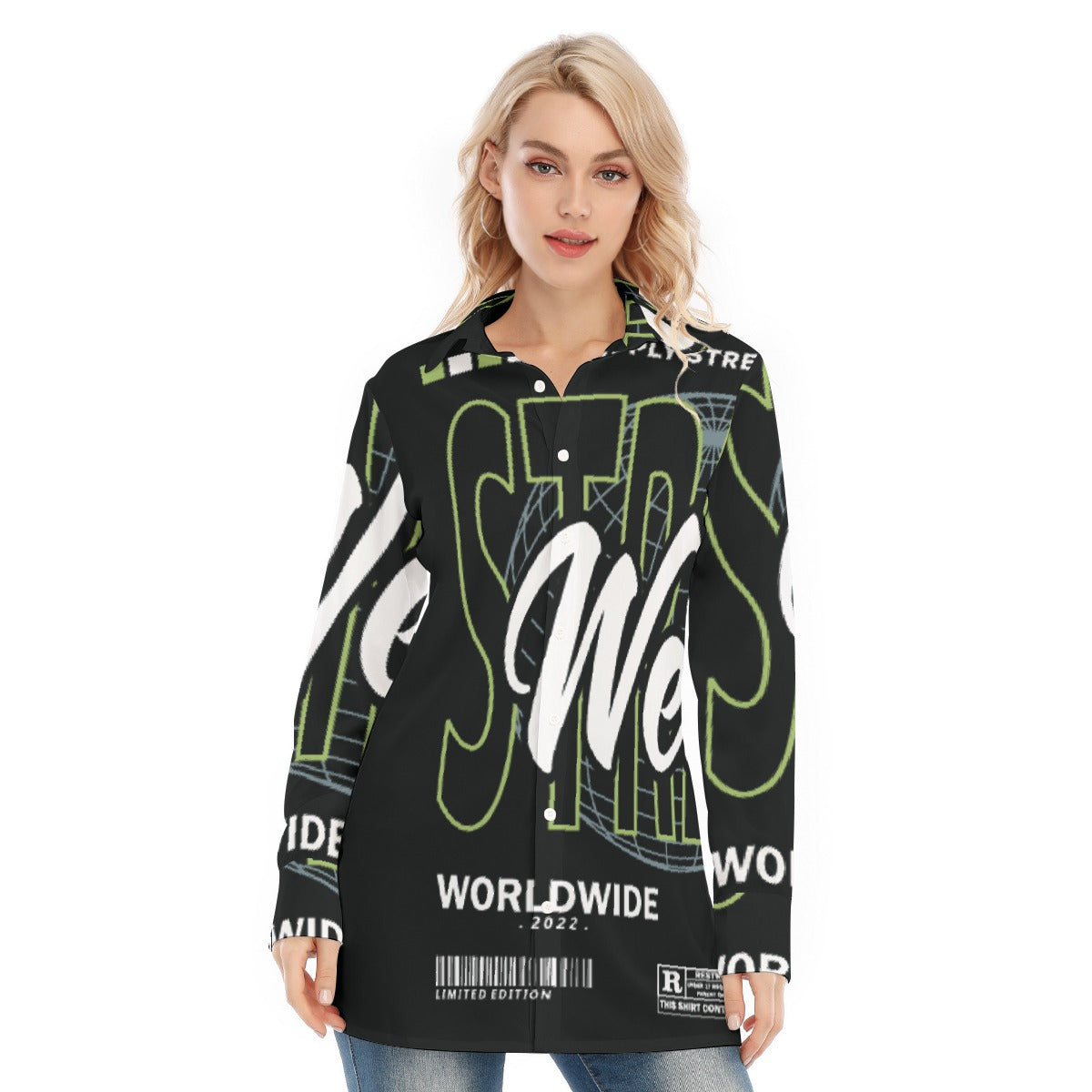 All-Over Print Women's Long Shirt