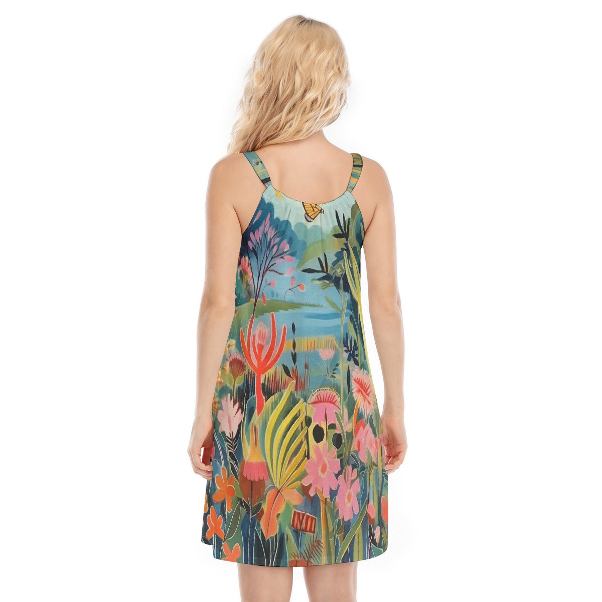 All-Over Print Women's O-neck Cami Dress