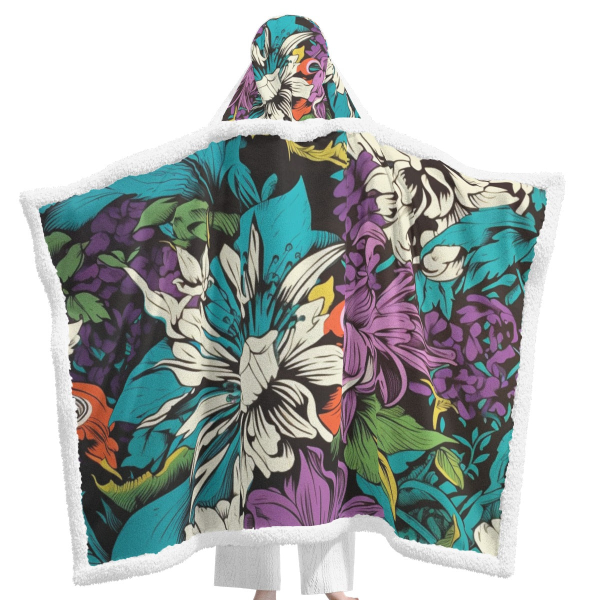 All-Over Print Unisex Wearable Hooded Blanket