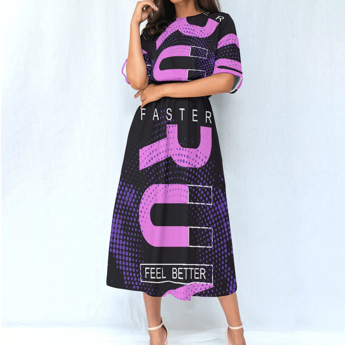 All-Over Print Women's Elastic Waist Dress