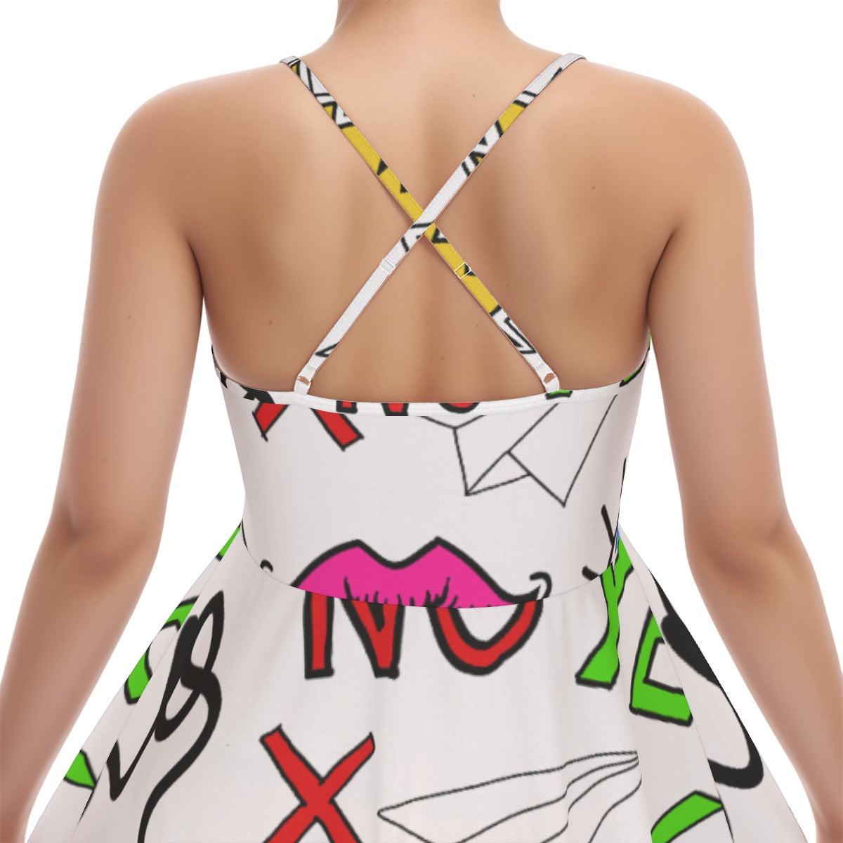 All-Over Print Women‘s Cross Cami Dress