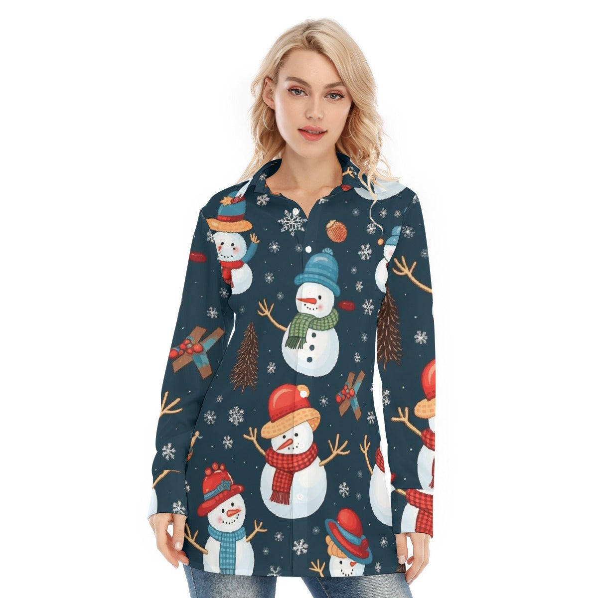 All-Over Print Women's Long Shirt