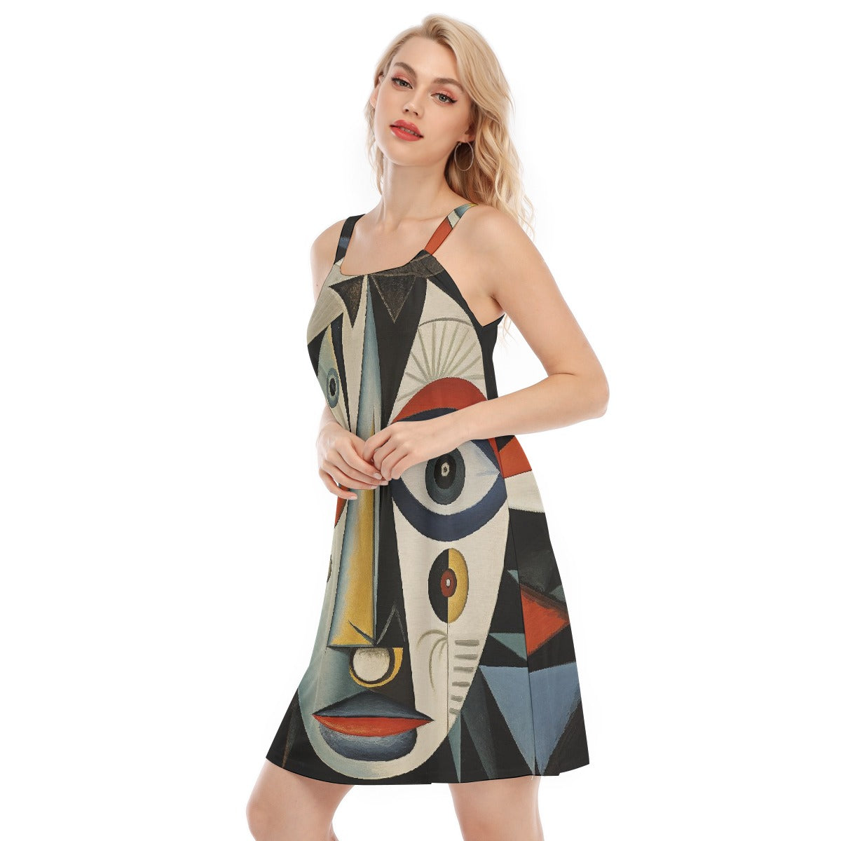 All-Over Print Women's O-neck Cami Dress