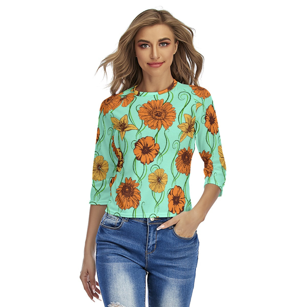 All-Over Print Women's Raglan Sleeves T-shirts