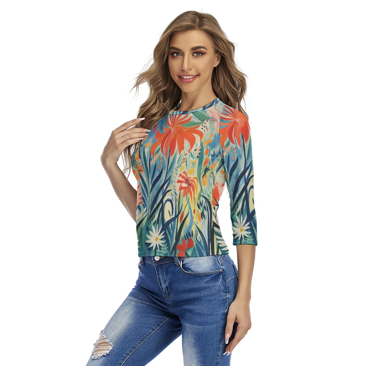 All-Over Print Women's Raglan Sleeves T-shirts