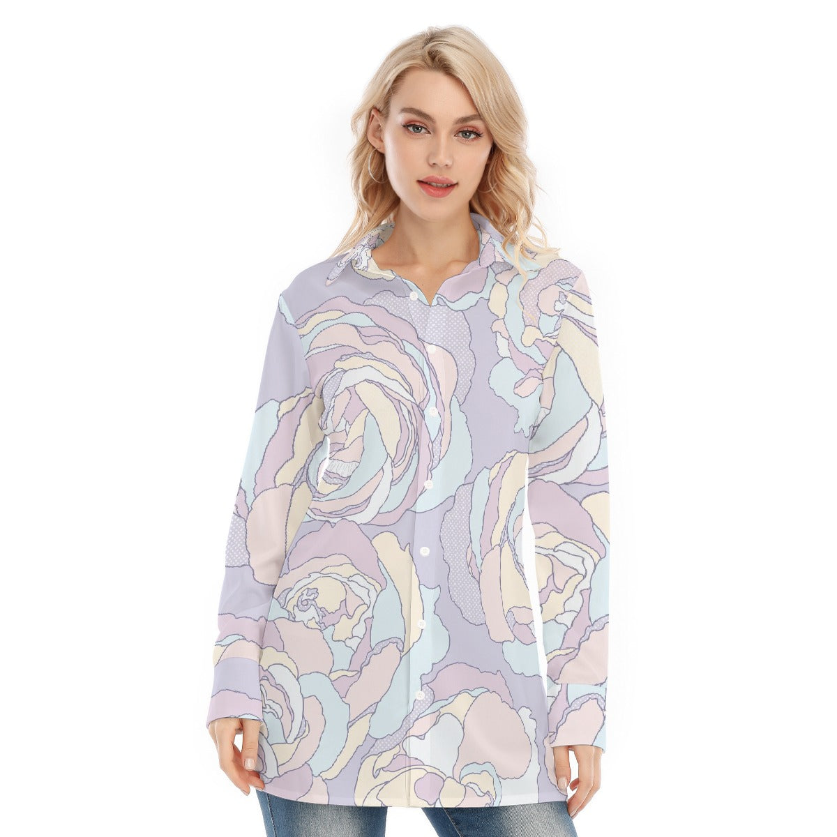 All-Over Print Women's Long Shirt