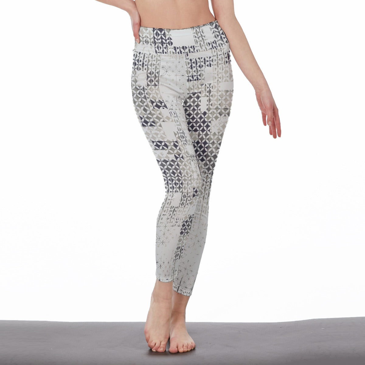 All-Over Print Women's High Waist Leggings | Side Stitch Closure