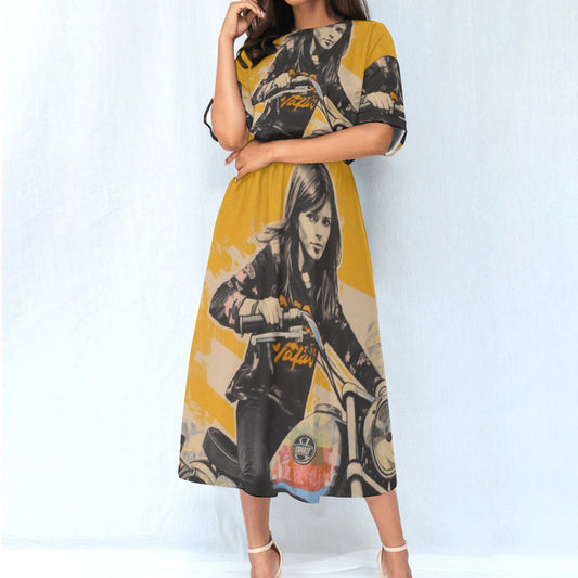 All-Over Print Women's Elastic Waist Dress