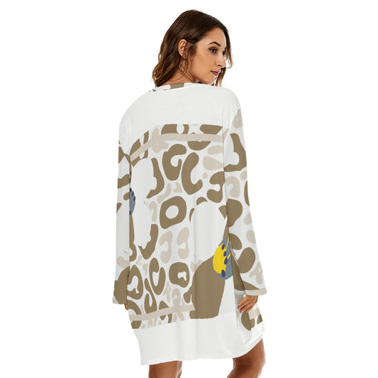 All-Over Print  Women's Loose Crew Neck Dress