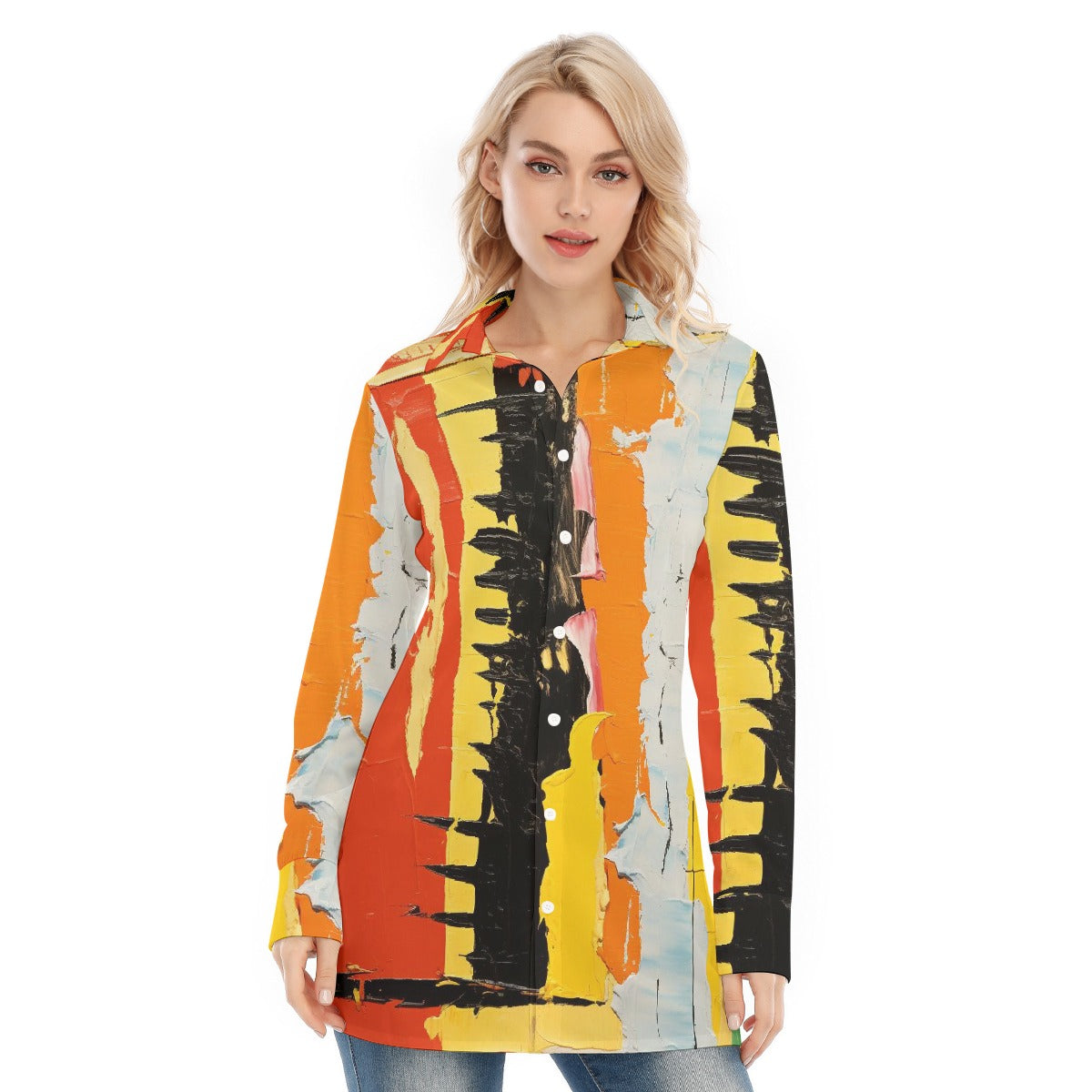 All-Over Print Women's Long Shirt