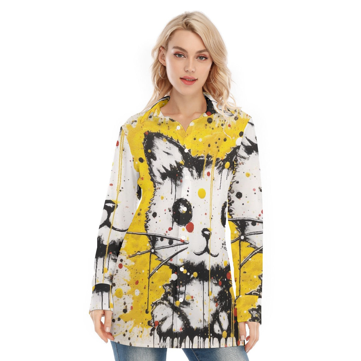 All-Over Print Women's Long Shirt