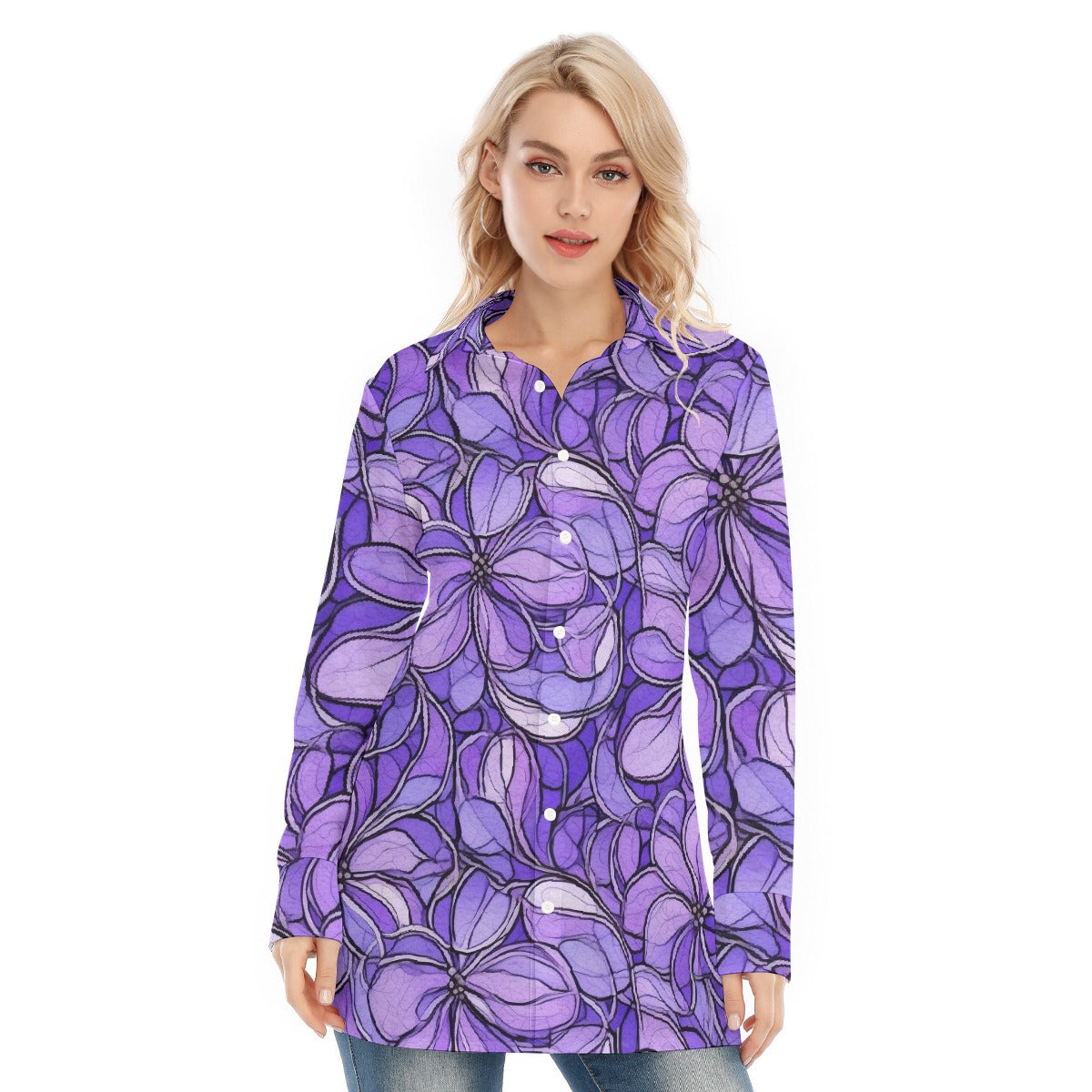 All-Over Print Women's Long Shirt