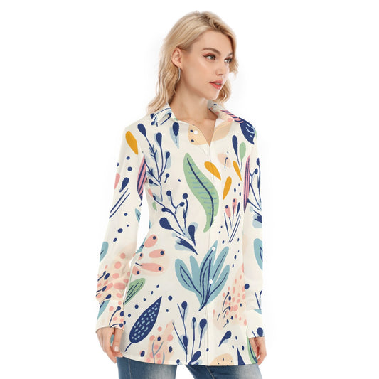 All-Over Print Women's Long Shirt