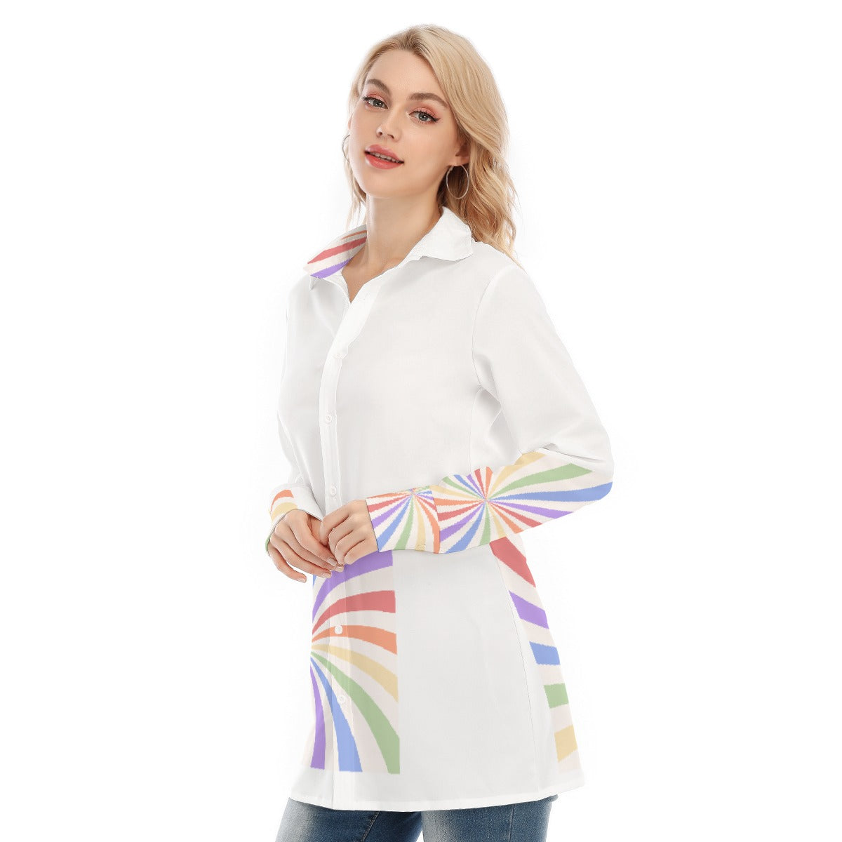 All-Over Print Women's Long Shirt