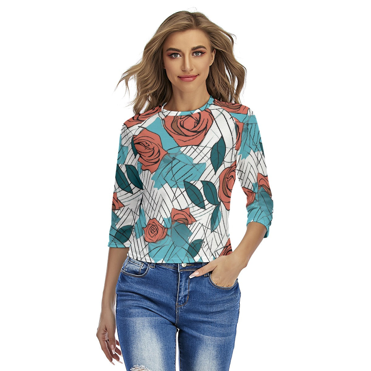 All-Over Print Women's Raglan Sleeves T-shirts