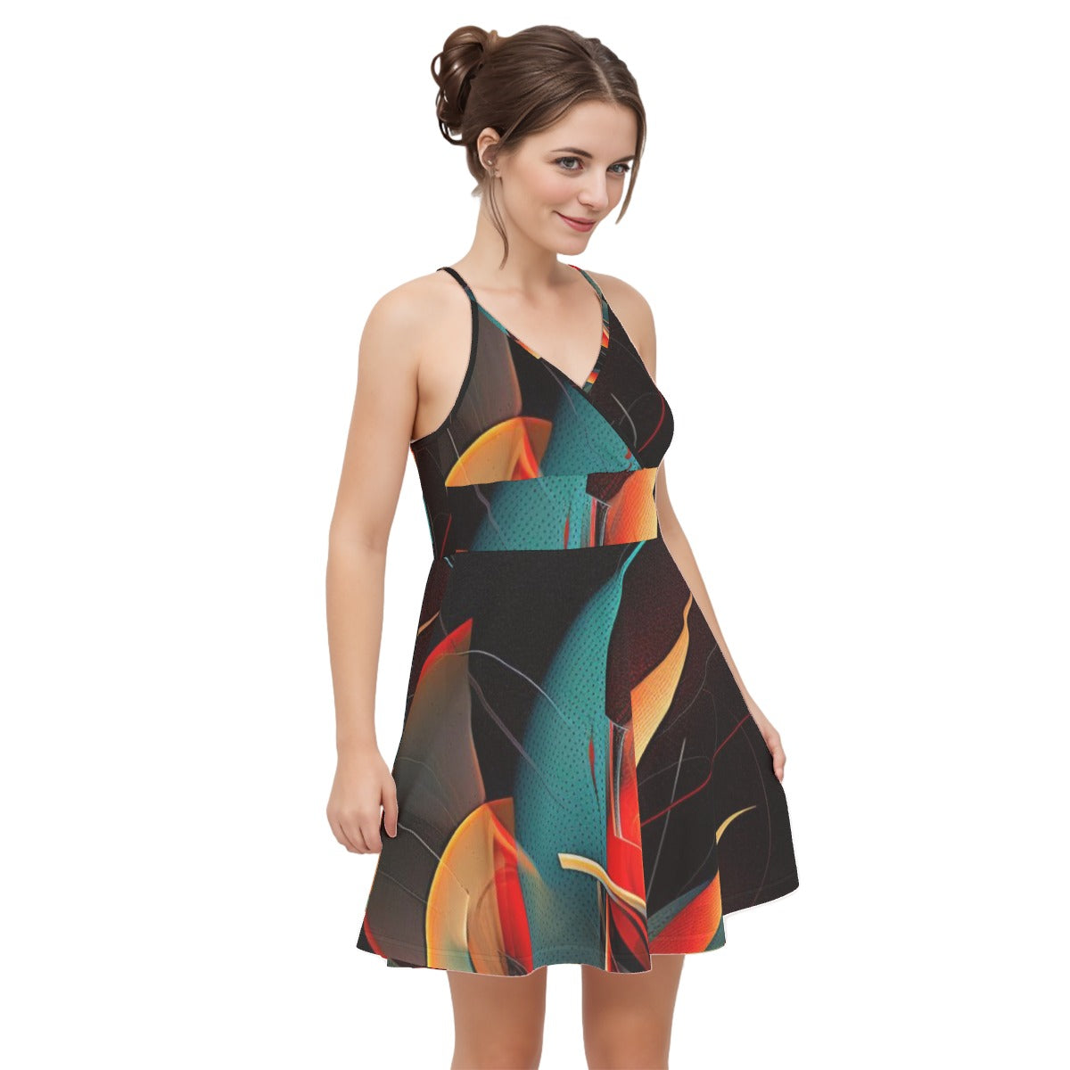 All-Over Print Women‘s Cross Cami Dress