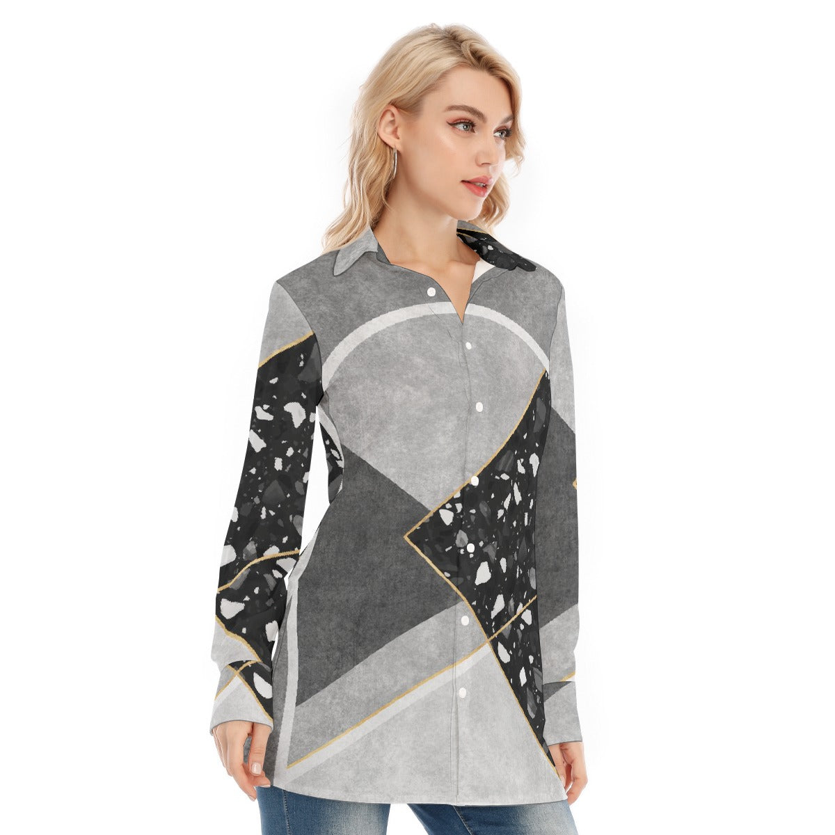 All-Over Print Women's Long Shirt