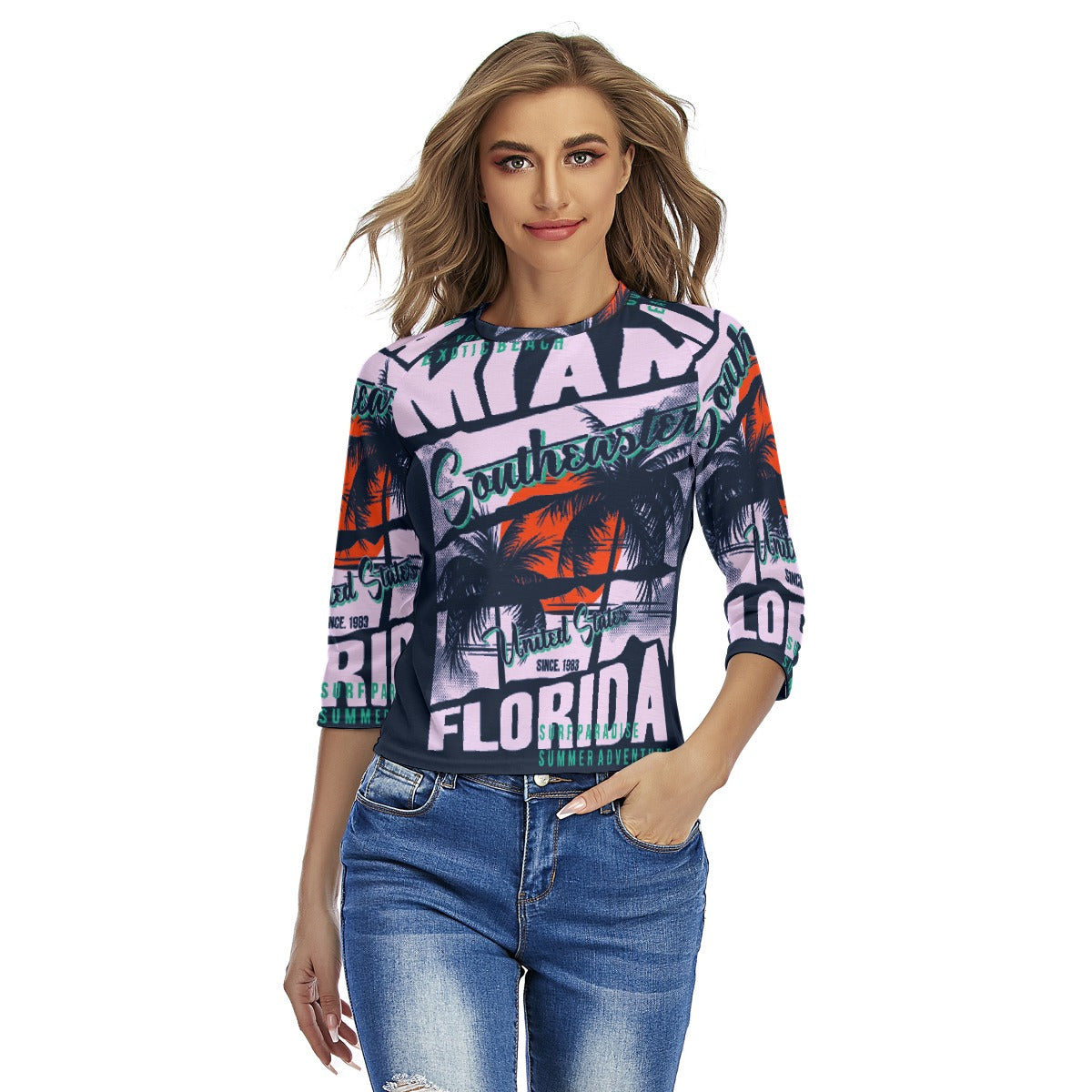 All-Over Print Women's Raglan Sleeves T-shirts