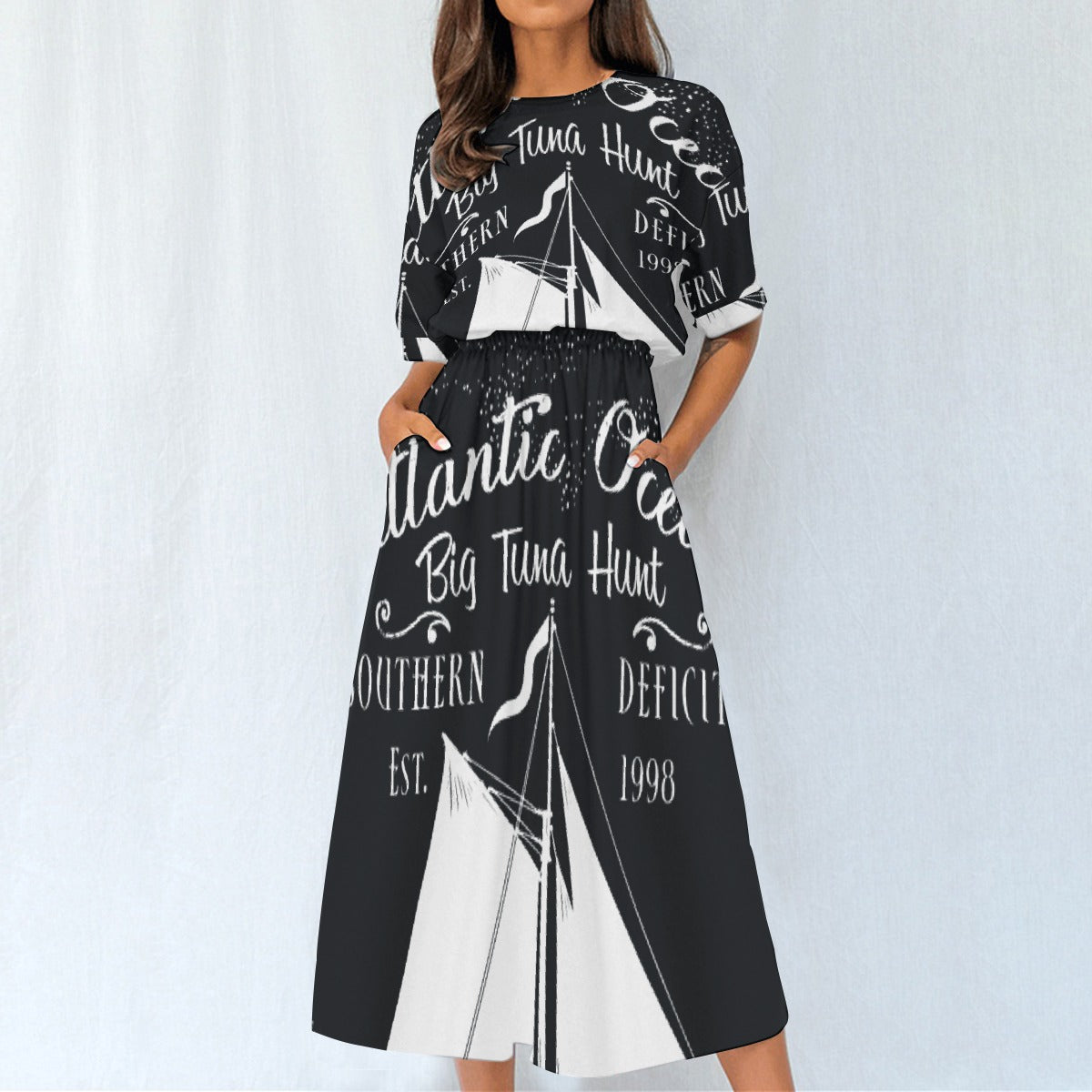 All-Over Print Women's Elastic Waist Dress