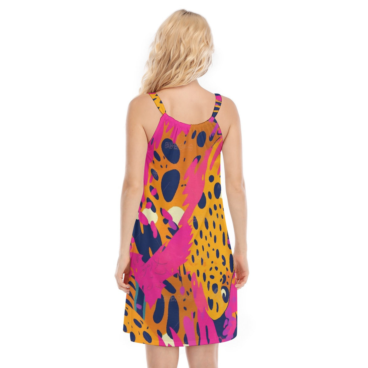 All-Over Print Women's O-neck Cami Dress