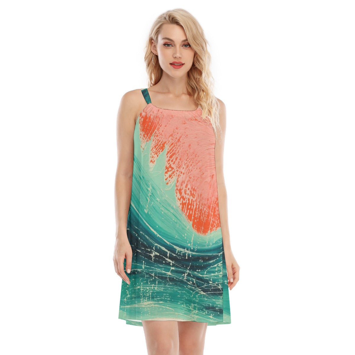 All-Over Print Women's O-neck Cami Dress