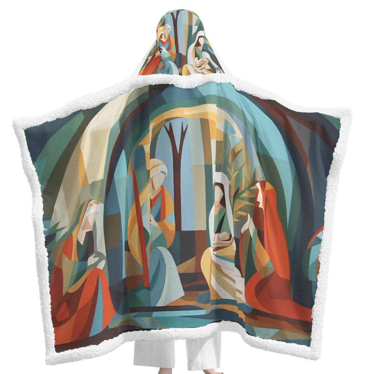 All-Over Print Unisex Wearable Hooded Blanket