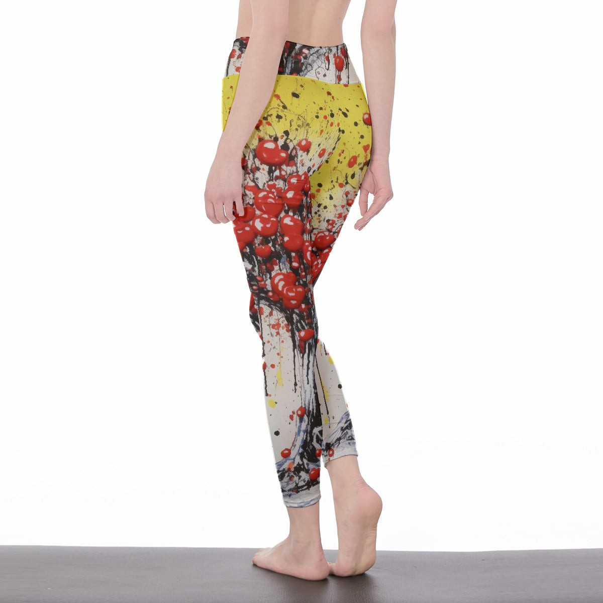 All-Over Print Women's High Waist Leggings | Side Stitch Closure