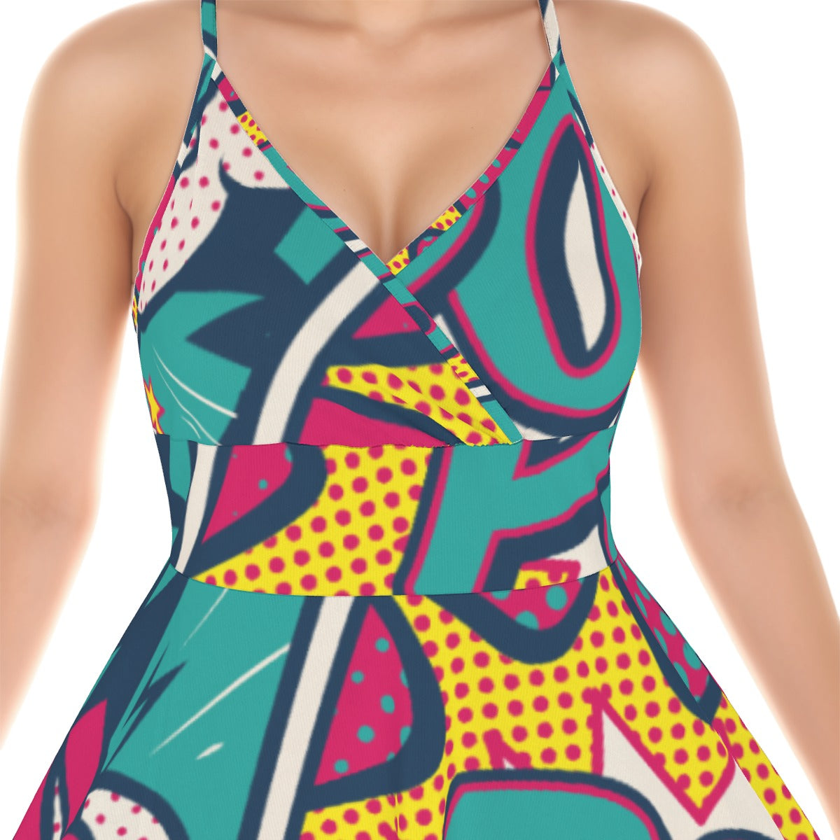 All-Over Print Women‘s Cross Cami Dress