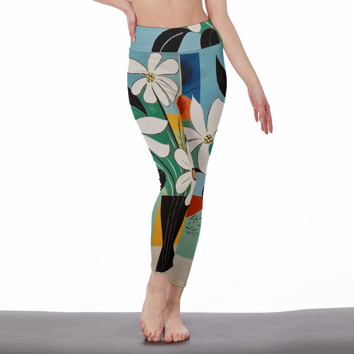 All-Over Print Women's High Waist Leggings | Side Stitch Closure