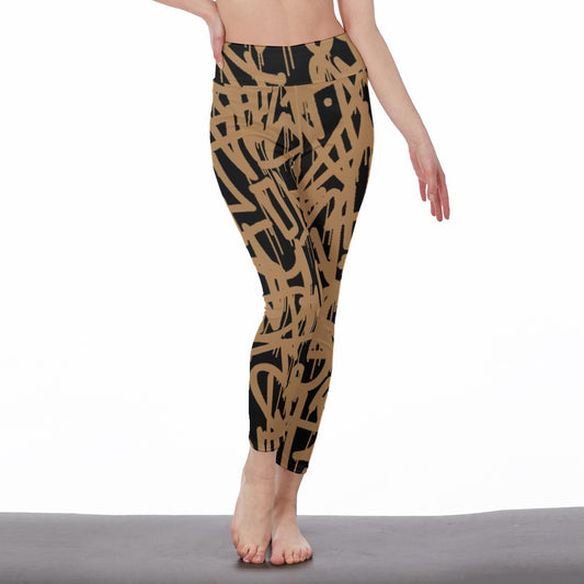 All-Over Print Women's High Waist Leggings | Side Stitch Closure