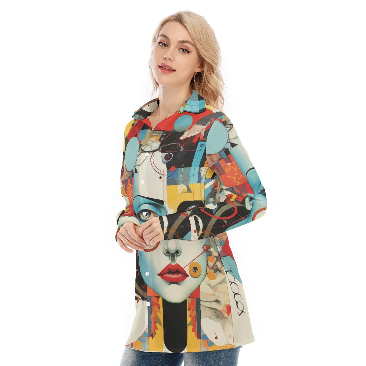 All-Over Print Women's Long Shirt