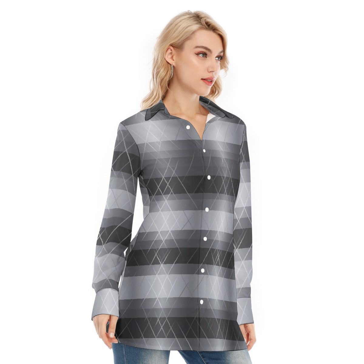 All-Over Print Women's Long Shirt