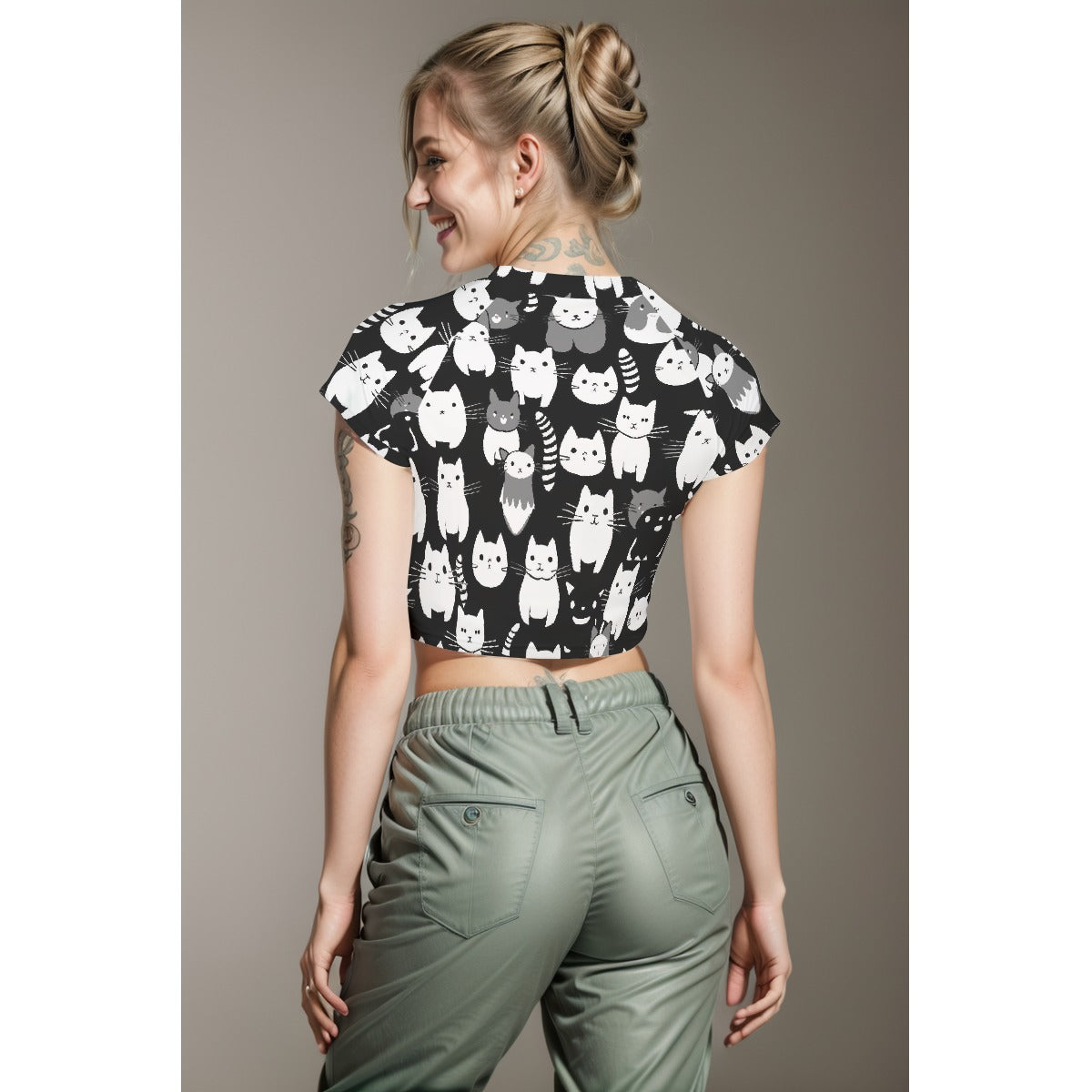 All-Over Print Women's Raglan Cropped T-shirt