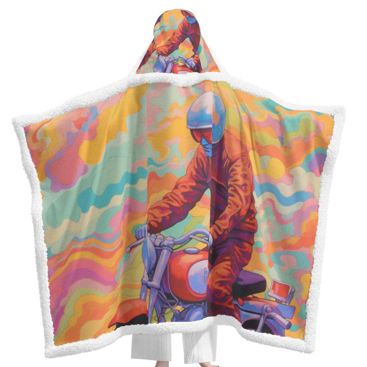 All-Over Print Unisex Wearable Hooded Blanket