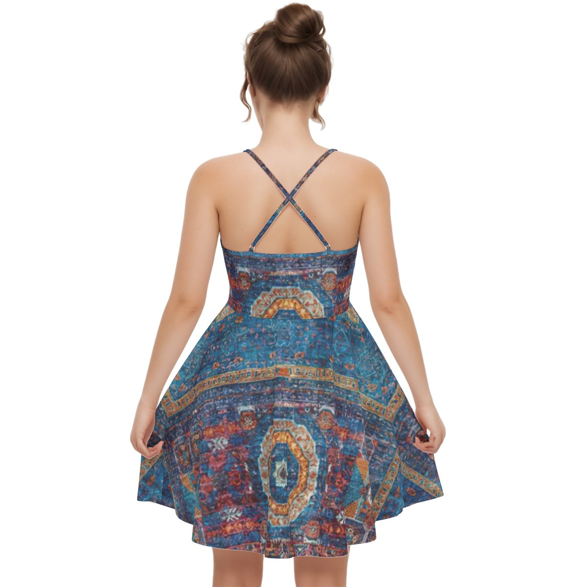 All-Over Print Women‘s Cross Cami Dress