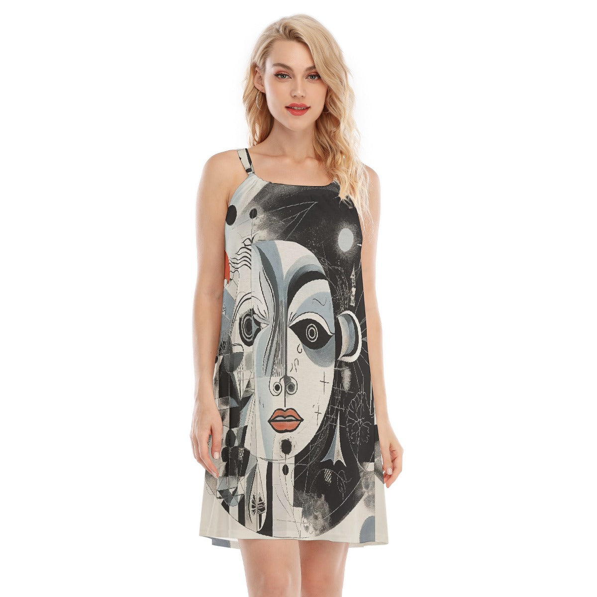 All-Over Print Women's O-neck Cami Dress