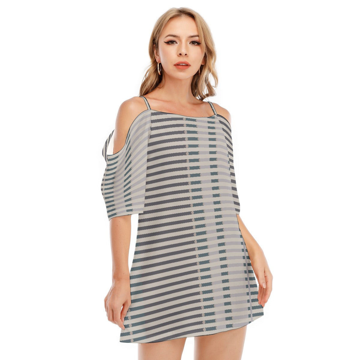 All-Over Print Women's Off-shoulder Cami Dress