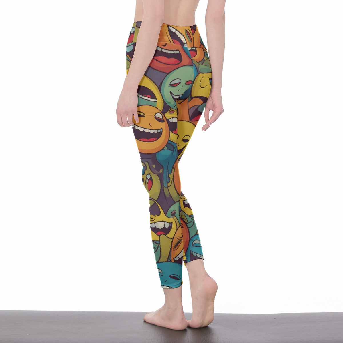 All-Over Print Women's High Waist Leggings | Side Stitch Closure