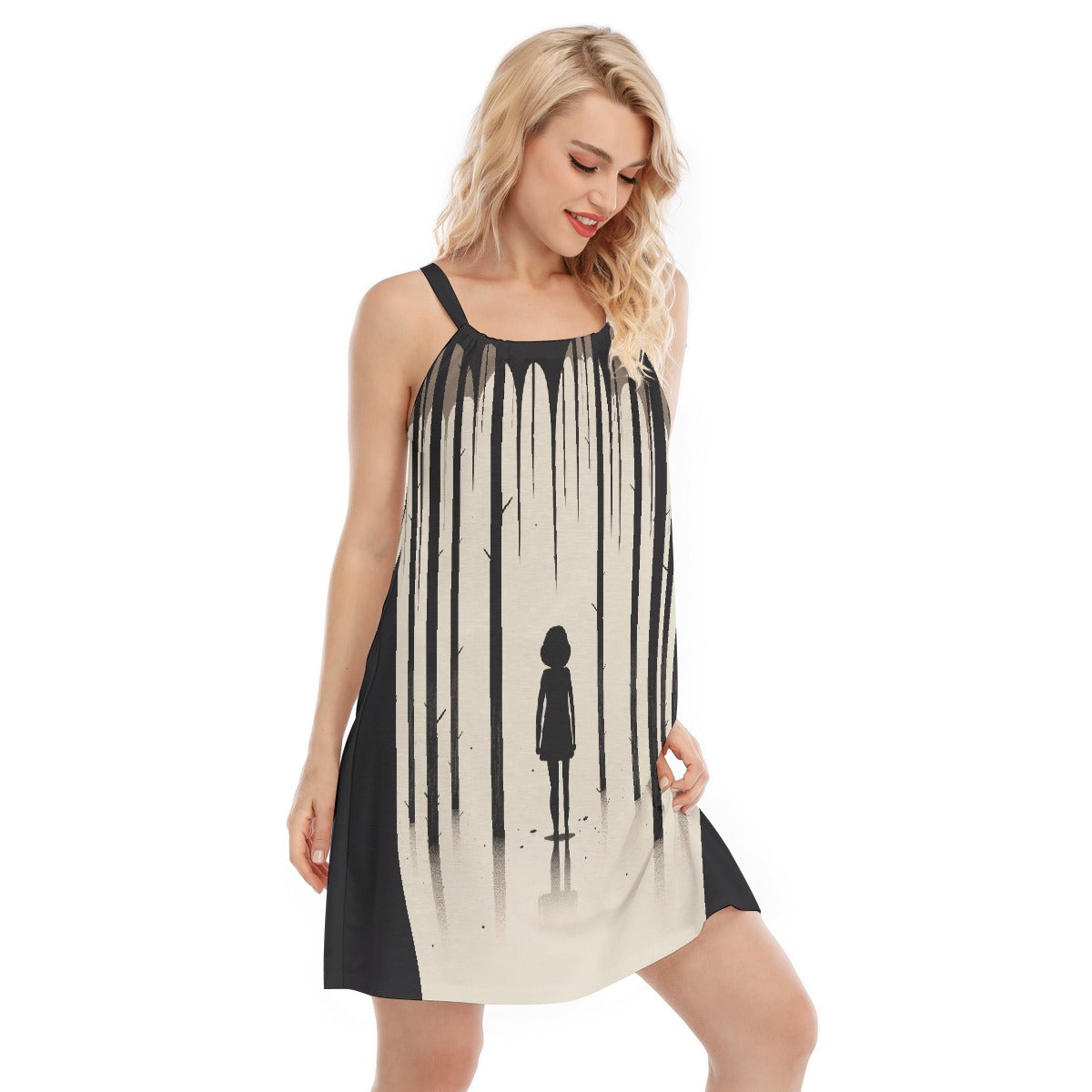 All-Over Print Women's O-neck Cami Dress