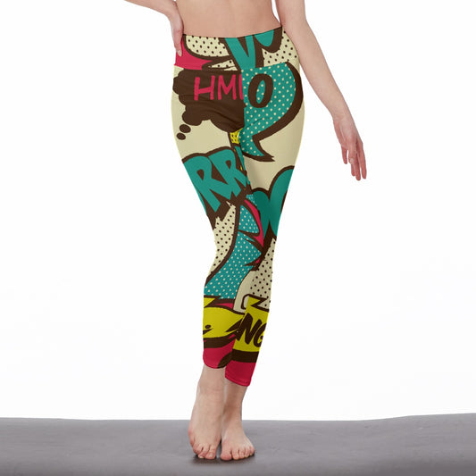 All-Over Print Women's High Waist Leggings | Side Stitch Closure