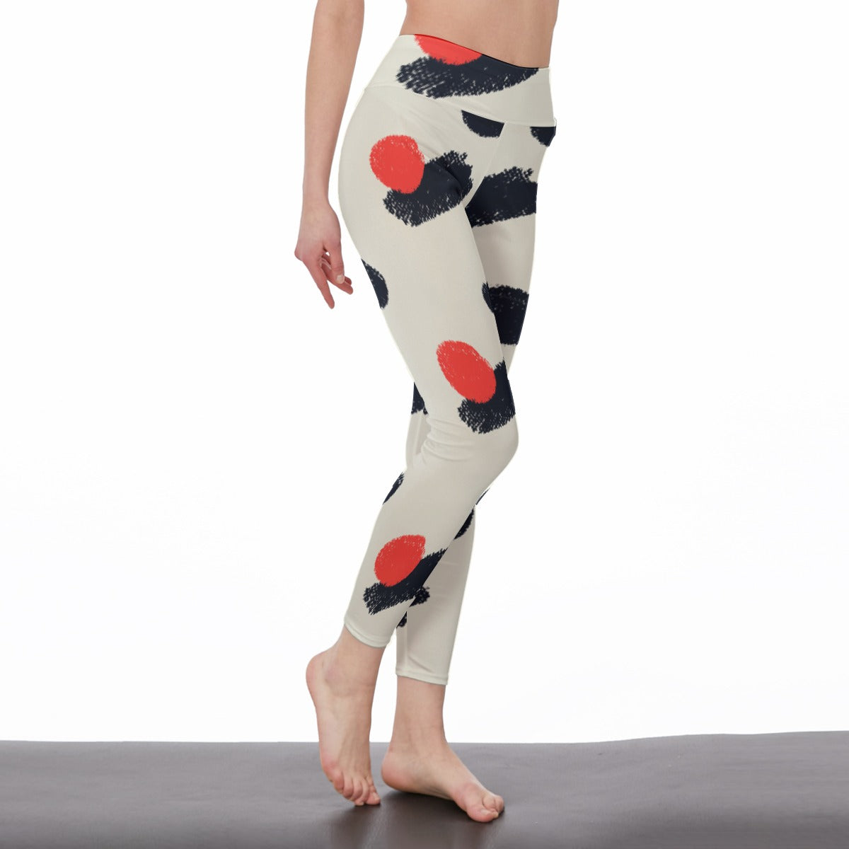 All-Over Print Women's High Waist Leggings | Side Stitch Closure