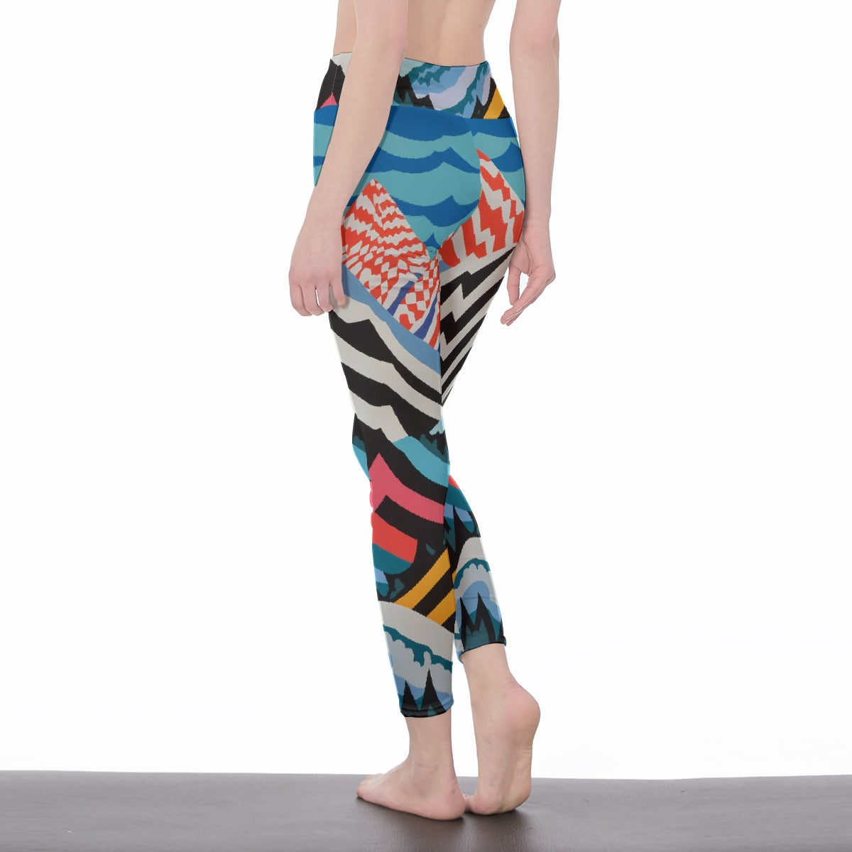 All-Over Print Women's High Waist Leggings | Side Stitch Closure