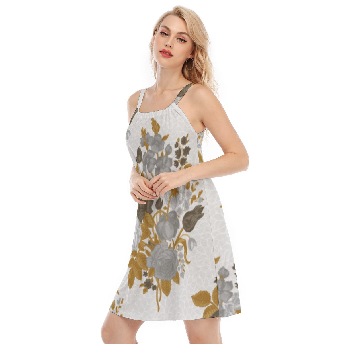 All-Over Print Women's O-neck Cami Dress